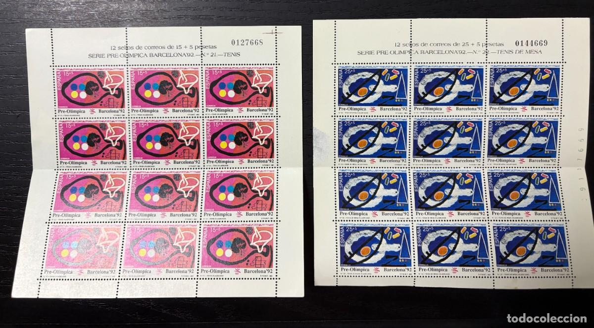 Sellos: ESPA&Ntilde;A, 1991. EDIFIL 3134/35. MINIPLIEGOS 32/33. BARCELONA '92. VII SERIE PRE-OL&Iacute;MPICA&rdquo;. NUEVOS.