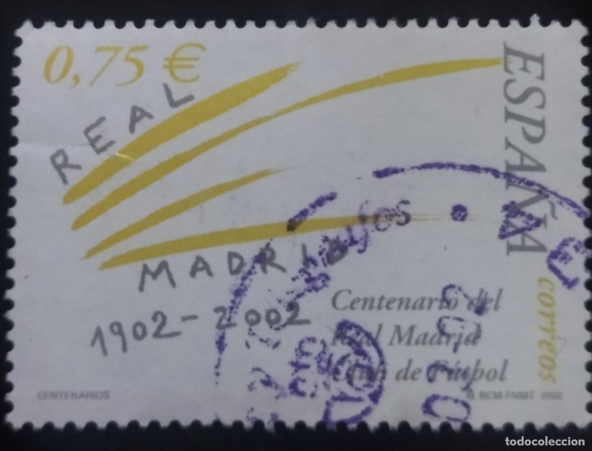 Sellos: ESPA&Ntilde;A 2002 CENTENARIO DEL REAL MADRID. USADO