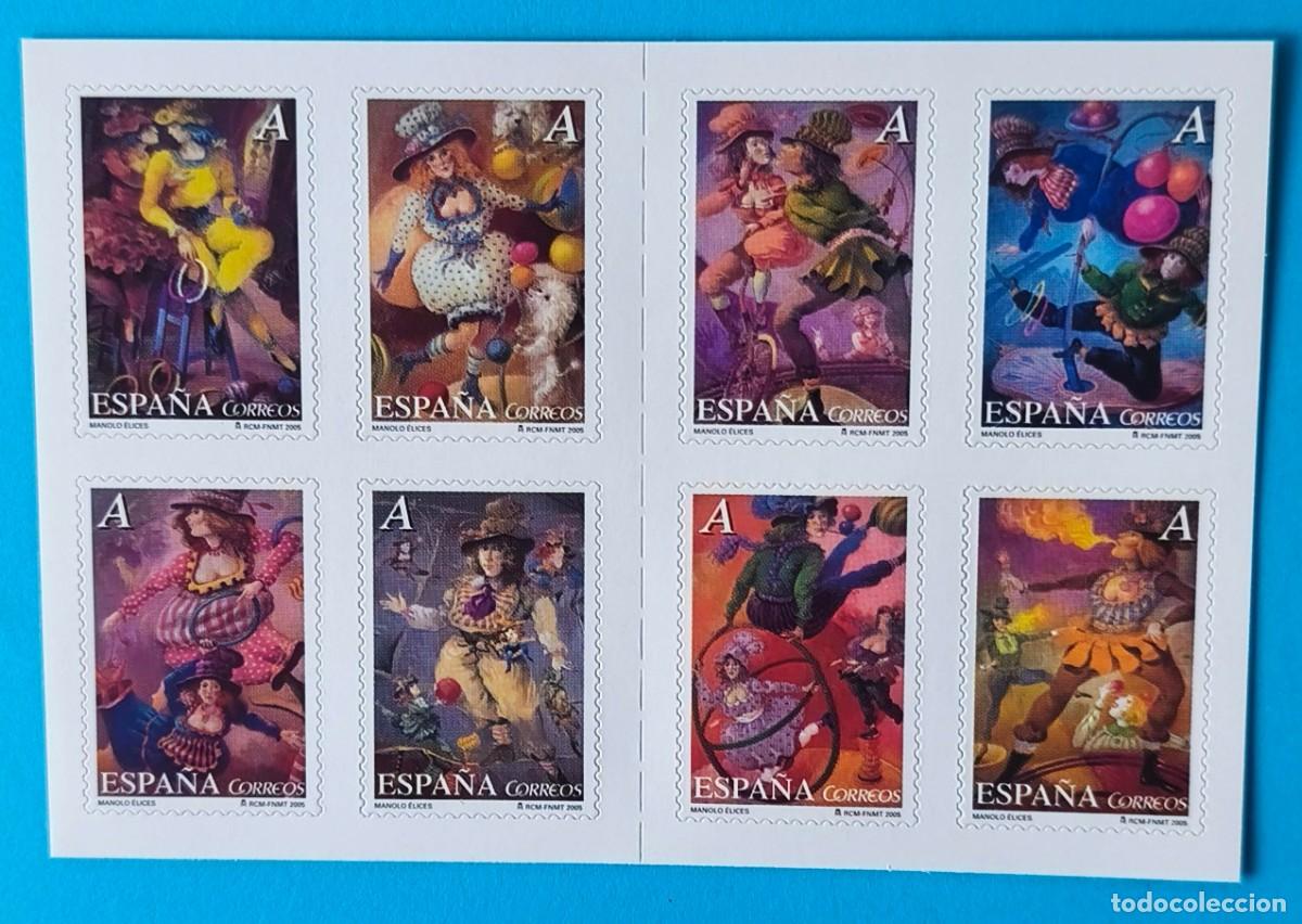 Sellos: CARNET MANOLO ELICES SERIE EL CIRCO - 2005 - EDIFIL 4133-40