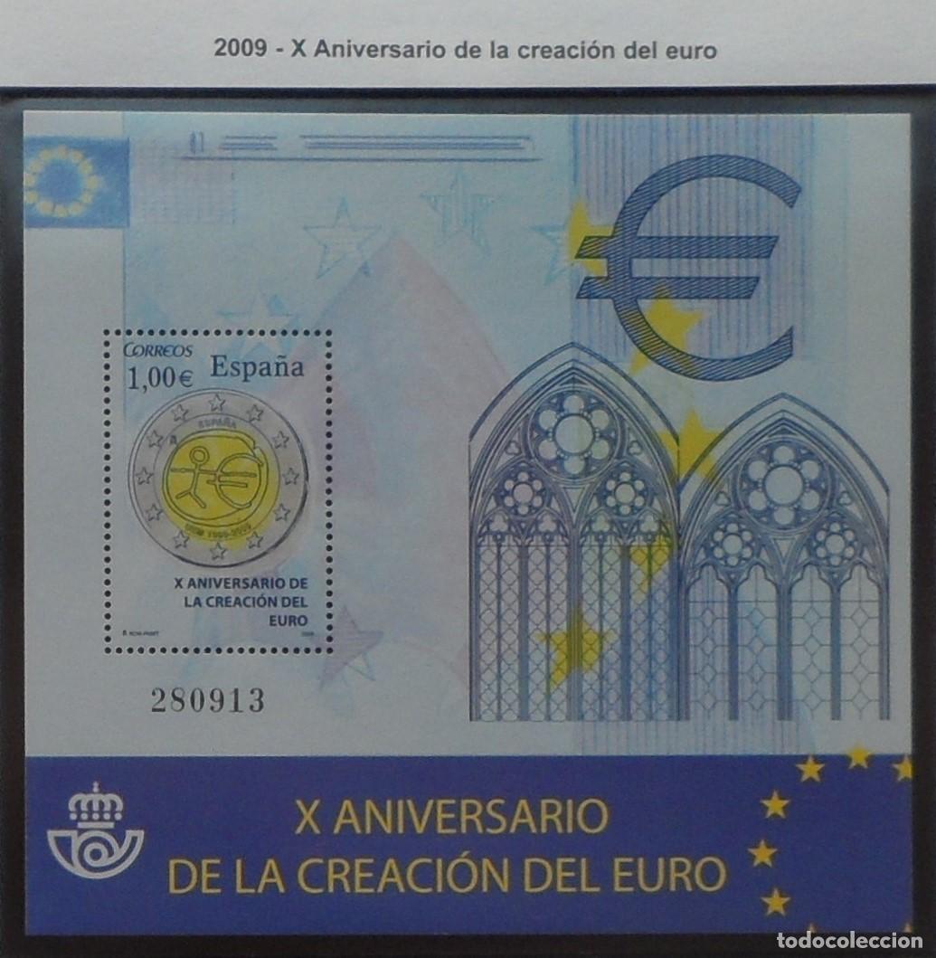 Sellos: 2009-ESPA&Ntilde;A-SELLOS NUEVOS-FACIAL-VER FOTO-(SERIE COMPLETA)N&ordm;4496-ANIVERSARIO DEL EURO