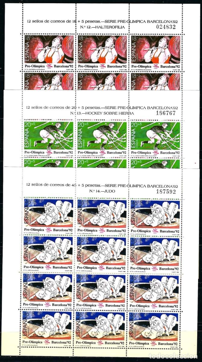 Sellos: Espa&ntilde;a 1990 Mini Pliegos Serie Pre Ol&iacute;mpica Barcelona 92 Nuevos