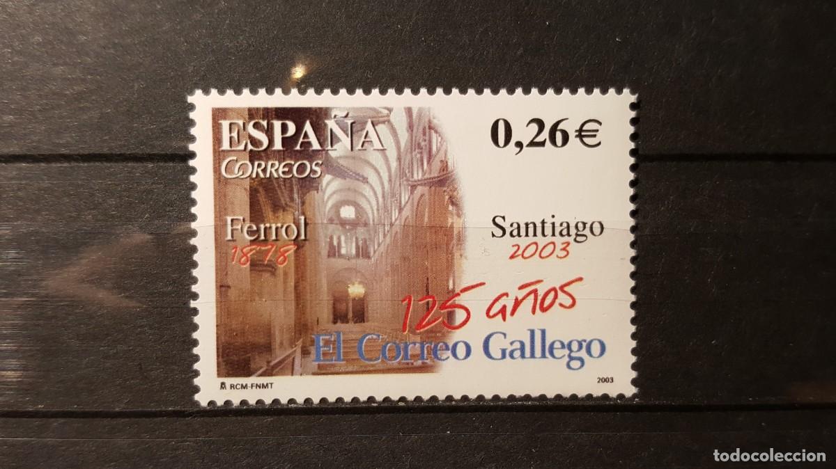 Sellos: Sello nuevo. Diarios Centenarios. El Correo Gallego. Santiago. 1 Agosto 2003. Edifil 4011.