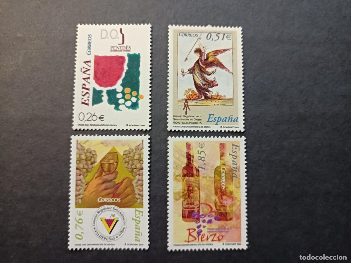 Sellos: Sellos nuevos. Vinos Denominaci&oacute;n Origen. 30 Octubre 2003. Edifil 4015/18.