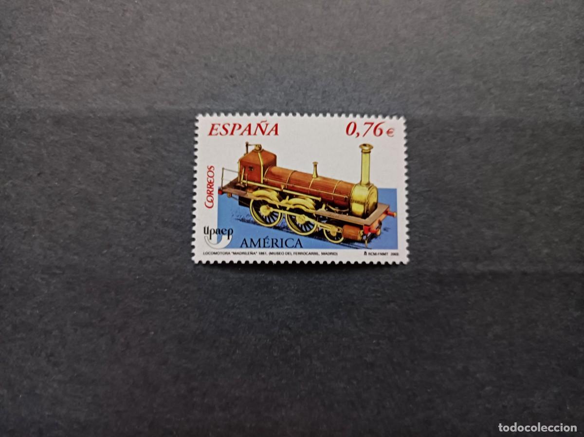 Sellos: Sello nuevo. America. UPAEP: Locomotora La Madrile&ntilde;a. 14 Octubre 2003. Edifil 4025.