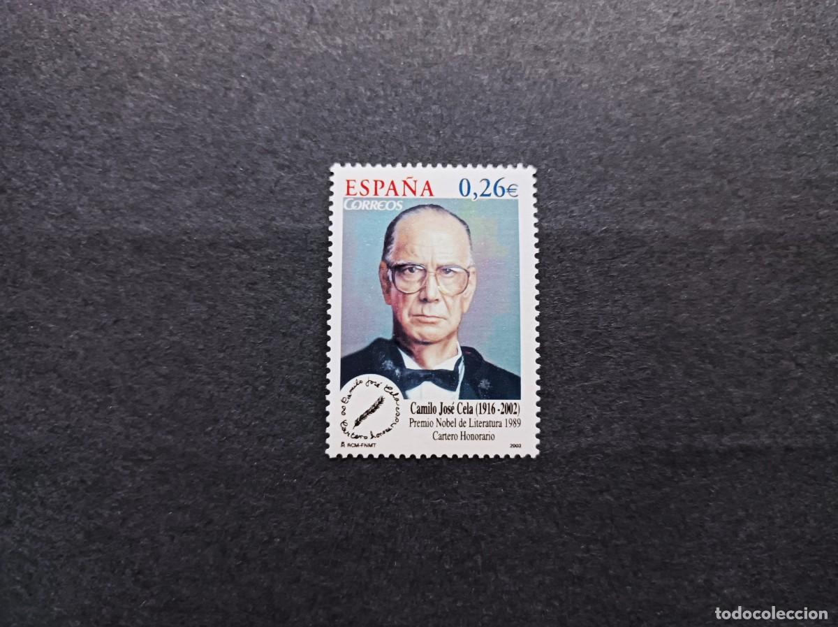 Sellos: Sello nuevo. Camilo J. Cela. Por Alberto Schommer. 10 Noviembre 2003. Edifil 4030.