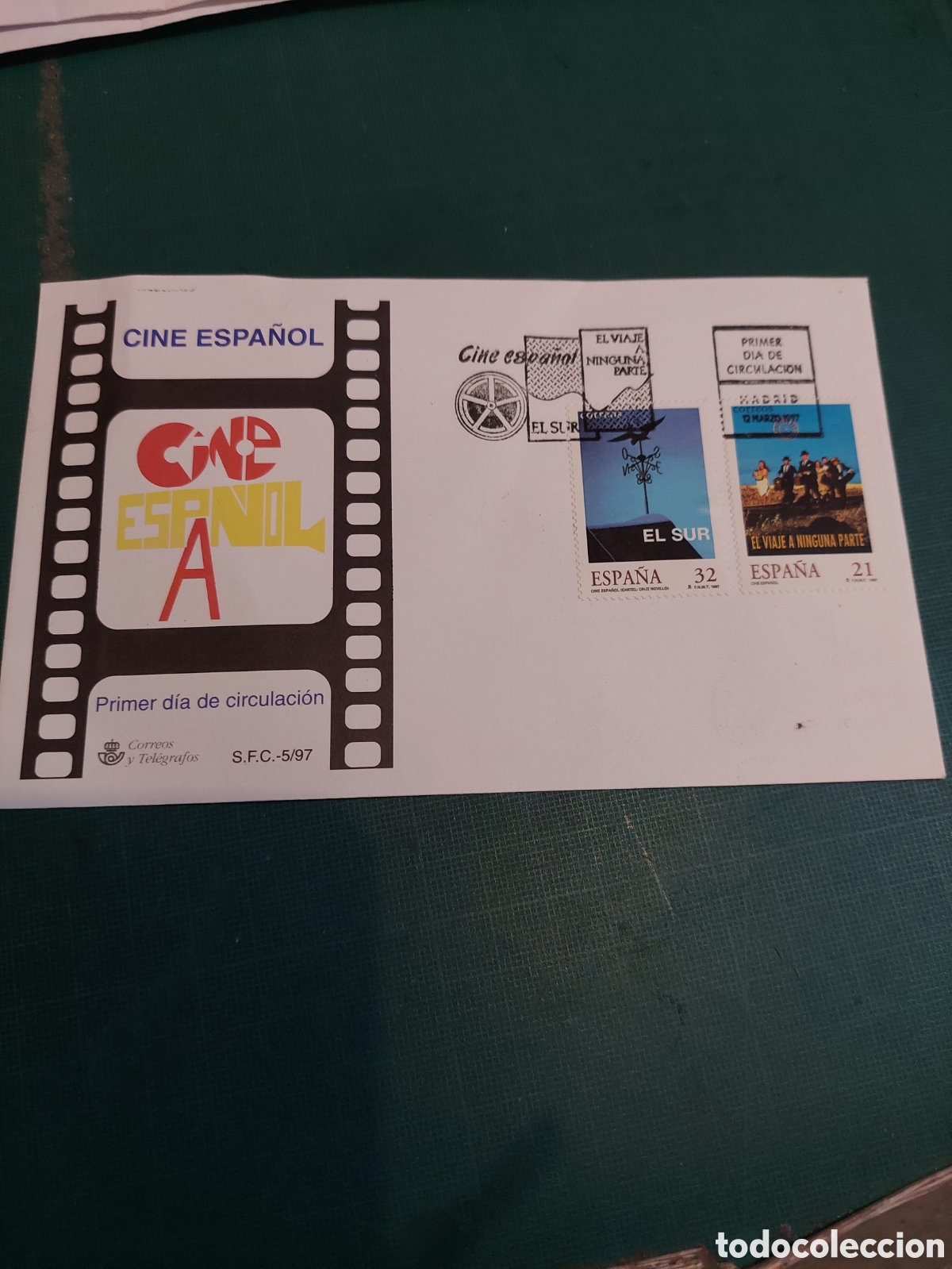 Sellos: 1997 CINE VIAJE A MINGUNA PARTE ,EL SUR EDIFIL 3472/73 SOBRE ORIMER CIRCULACI&Oacute;N