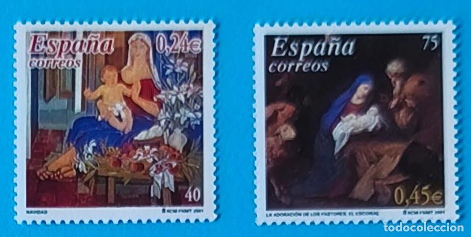 Sellos: NAVIDAD 2001 -EDIFIL 3835-36