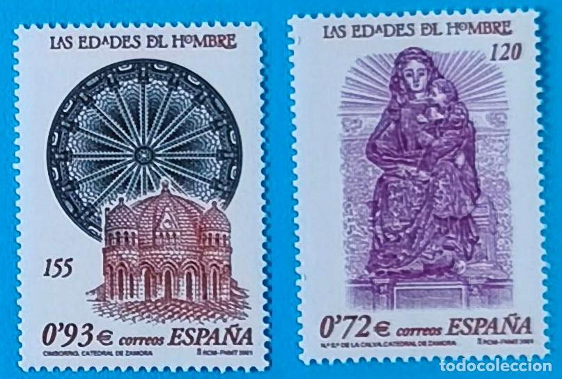 Sellos: LAS EDADES DEL HOMBRE - 2001 - EDIFIL 3809-10