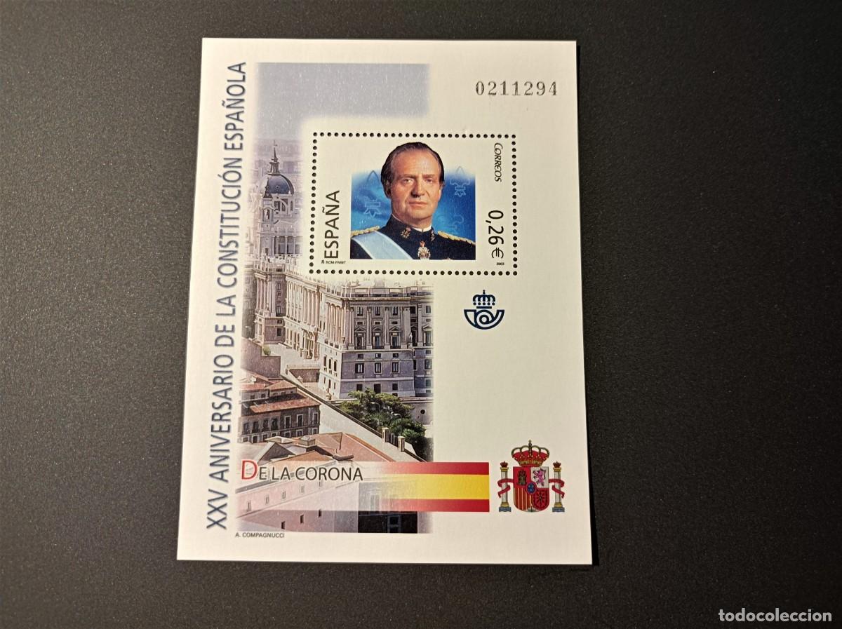 Sellos: Sello Nuevo. XXV Aniv&ordm; Constituci&oacute;n Espa&ntilde;ola. De la Corona. 6 Diciembre. Edifil SH4038.