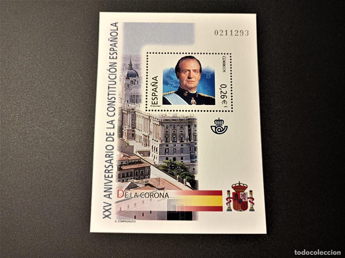 Sellos: Sello Nuevo. XXV Aniv&ordm; Constituci&oacute;n Espa&ntilde;ola. De la Corona. 6 Diciembre. Edifil SH4038.