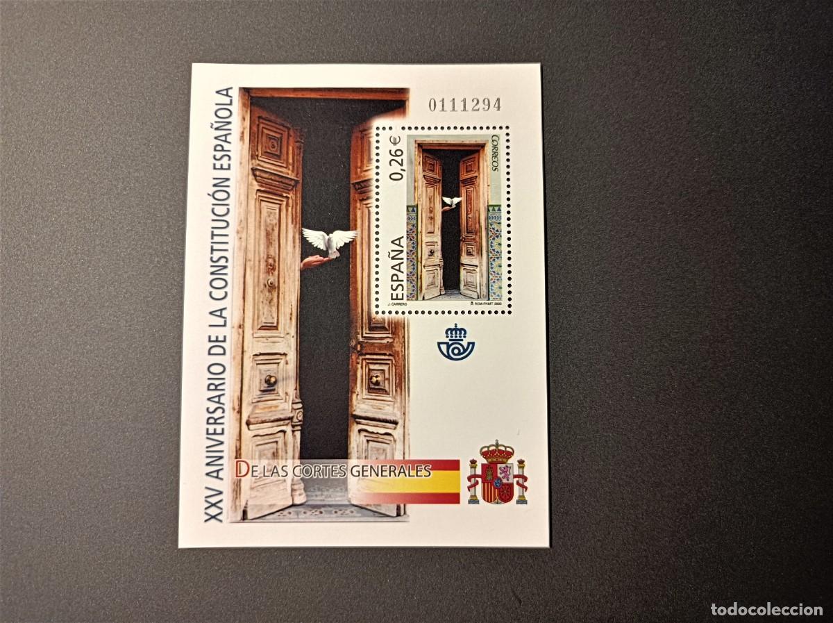 Sellos: Sello Nuevo. XXV Aniv&ordm; Constituci&oacute;n Espa&ntilde;ola. De las Cortes. 5 Diciembre 2003. Edifil SH 4039.
