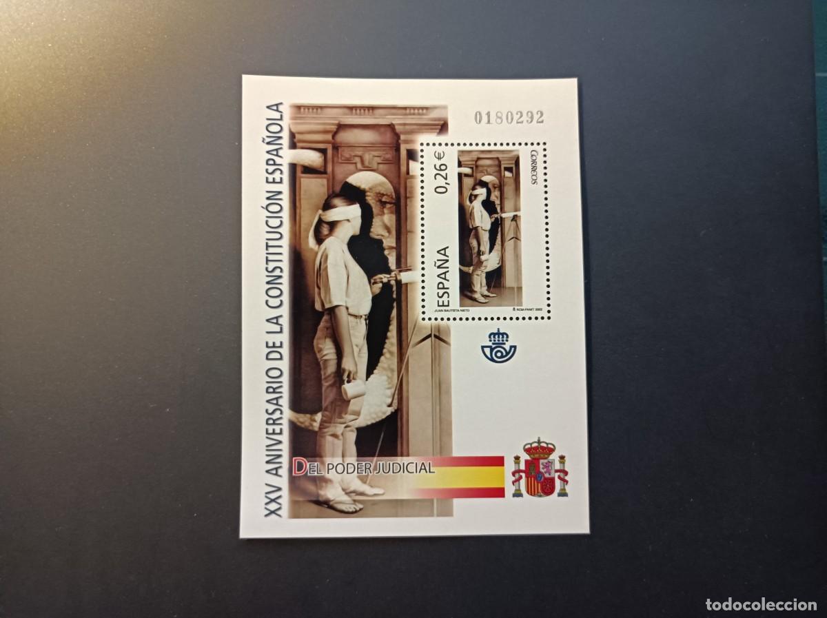 Sellos: Sello Nuevo. XXV Aniv&ordm; Constituci&oacute;n Espa&ntilde;ola. Del Poder Judicial. 5 Diciembre 2003. Edifil SH 4042.