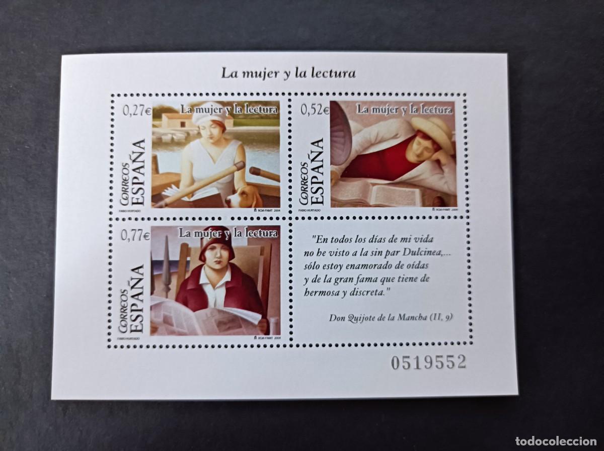 Sellos: Sello Nuevo. La Mujer y la Lectura. Dibujos Fabio Hurtado. 23 de Enero 2004. EDIFIL SH 4060.
