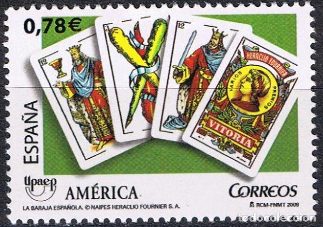 Sellos: Espa&ntilde;a 2009 edifil 4513 Sello ** La Baraja Espa&ntilde;ola Naipes de Heraclio Fournier Juego de 40 Cartas