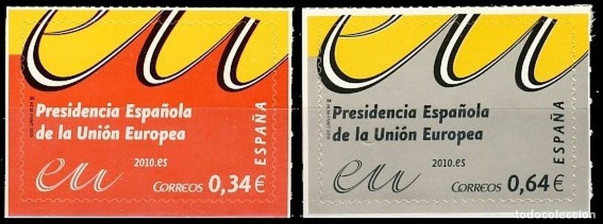 Sellos: Espa&ntilde;a 2010 Edifil 4547/8 Sellos ** Presidencia Espa&ntilde;ola de la Union Europea Logo formado por
