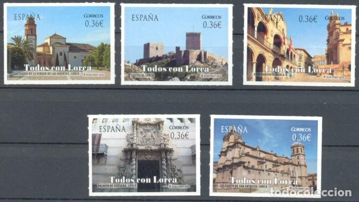 Sellos: Espa&ntilde;a 2012 Edifil 4691/5 Sellos ** Todos con Lorca Completa Santuario Virgen de las Huertas