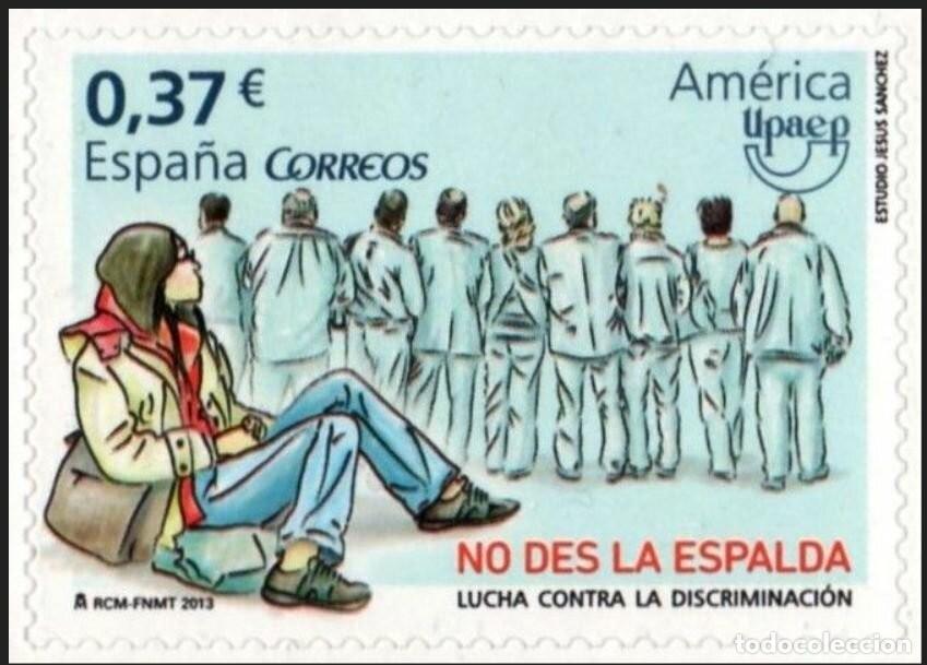 Sellos: Espa&ntilde;a 2013 Edifil 4820 Sello ** America UPAEP Discriminaci&oacute;n Michel 4819 Yvert 4524 Spain Stamp