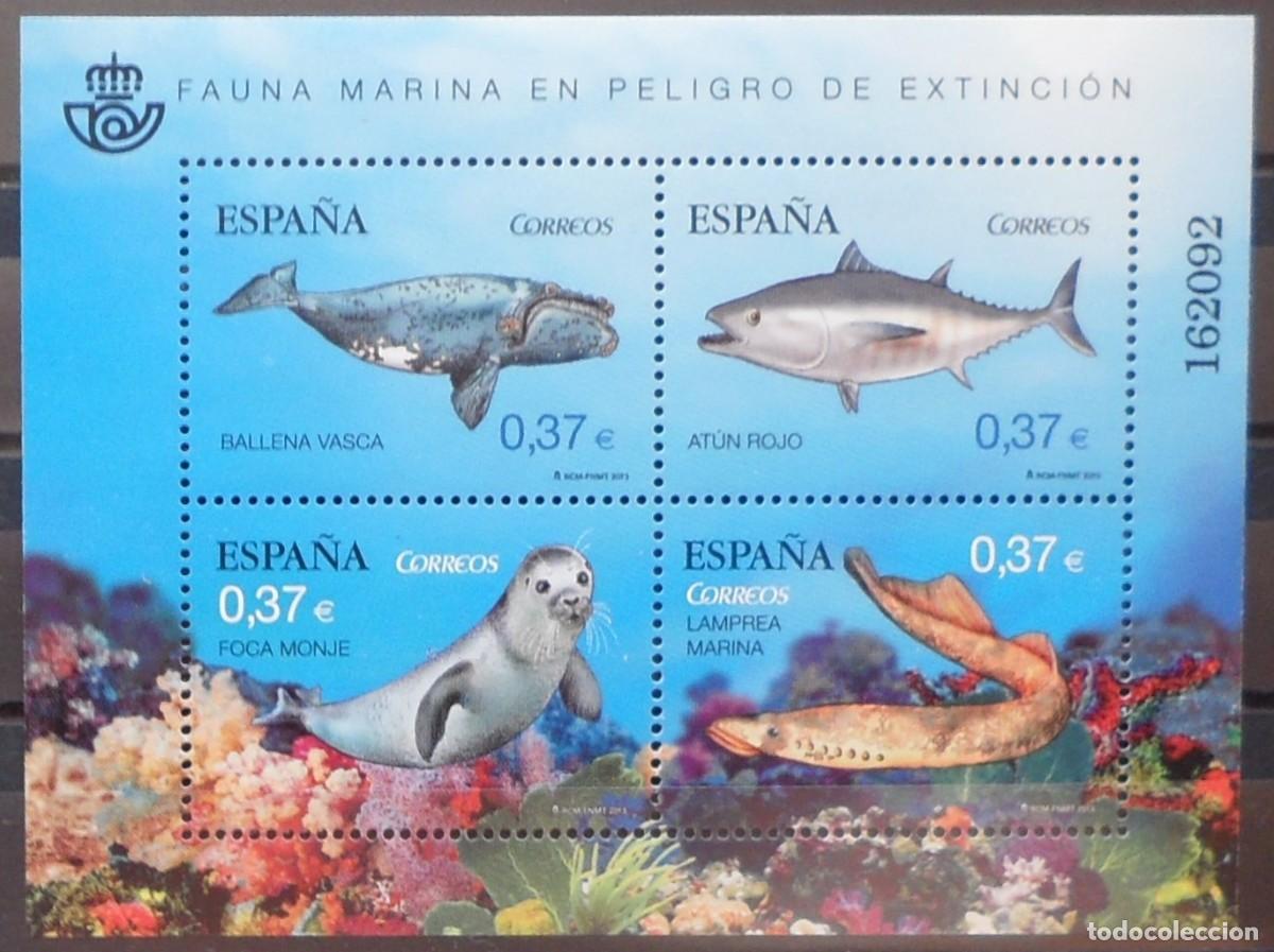 Sellos: 2013-ESPA&Ntilde;A-SELLOS NUEVOS-FACIAL-VER FOTO-(SERIE COMPLETA)N&ordm;4799-FAUNA MARINA