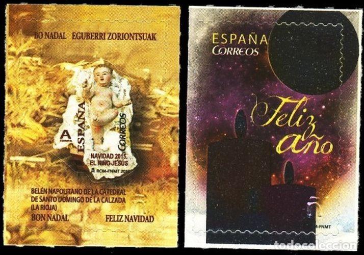 Sellos: Espa&ntilde;a 2015 Edifil 5008/9 Sellos ** Navidad Belen Napolitano Catedral de Santo Domingo Calzada