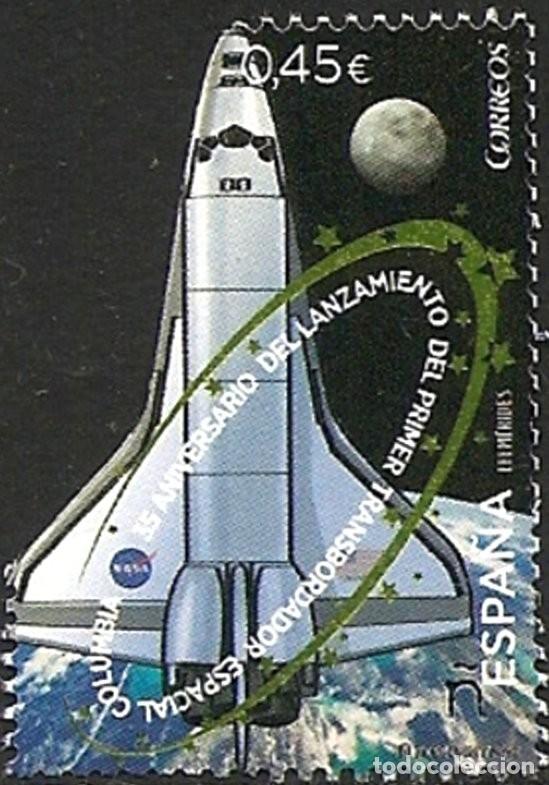 Sellos: Espa&ntilde;a 2016 Edifil 5047 Sello ** 35 Aniversario Lanzamiento del Transbordador Columbia Lanzadera