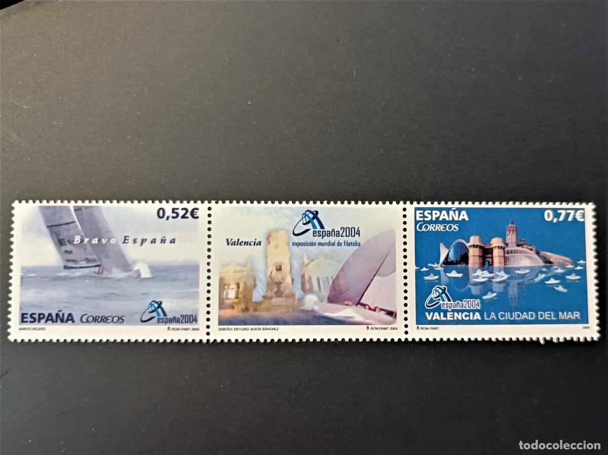 Sellos: Sello nuevo. Exposici&oacute;n Mundial Filatelia. Espa&ntilde;a 2004. 28 Mayo 2004. Edifil 4092/93.
