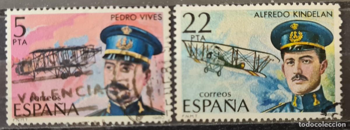 Sellos: Serie de sellos usados de Espa&ntilde;a 1980: pioneros de la aviaci&oacute;n