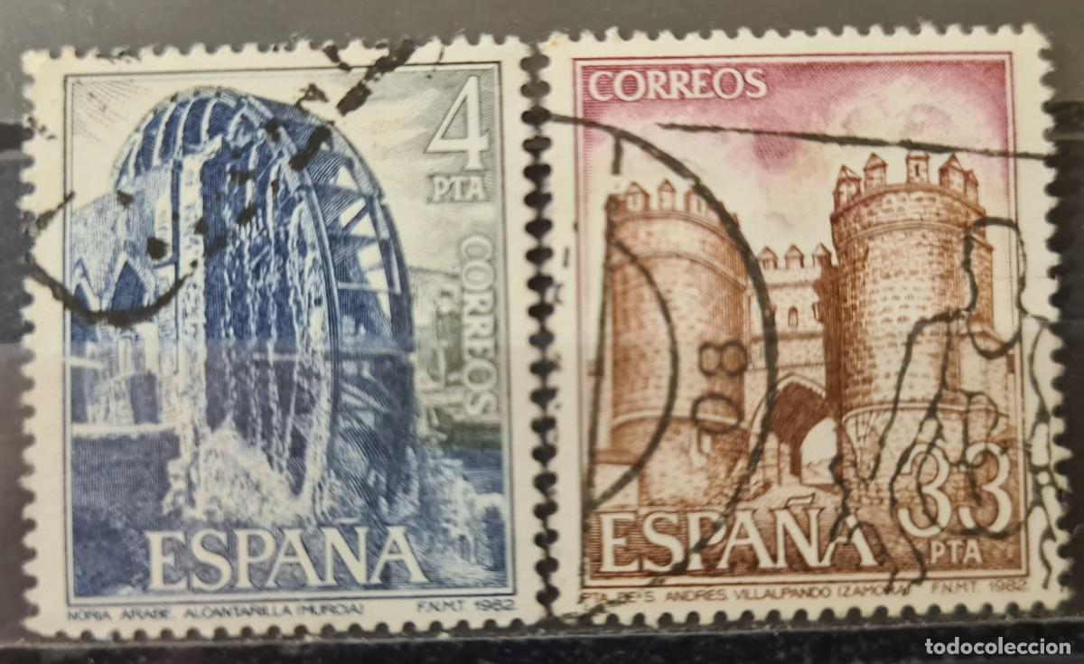 Sellos: Serie de sellos usados de Espa&ntilde;a 1982: Lugares y monumentos