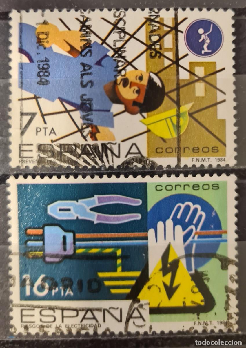 Sellos: Serie de sellos usados de Espa&ntilde;a 1984: prevenci&oacute;n de accidentes de trabajo