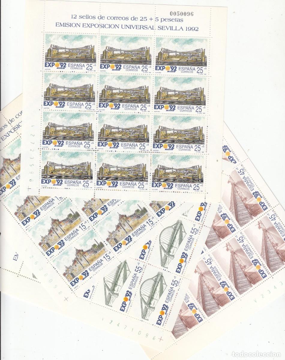 Sellos: 1991 EXPO 92 NUMS 3100 A 3103 MINIPLEGOS NUMS, 24 - 25 - 26 - 27 NUEVOS SIN FIJASELLOS