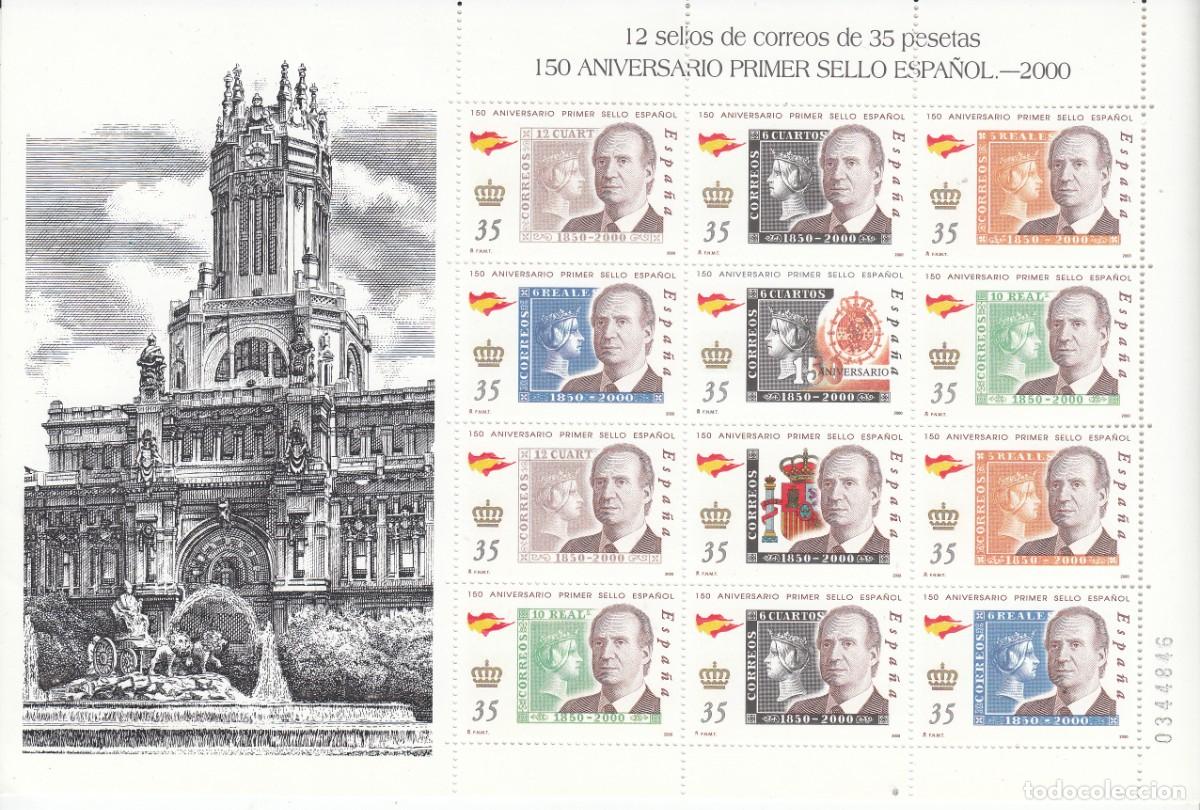 Sellos: 2000 - 150 ANIVERSARIO DEL SELLO ESPA&Ntilde;OL NUMS 3687 A 3693 EN HB NUEVOS SIN FIJASELLOS