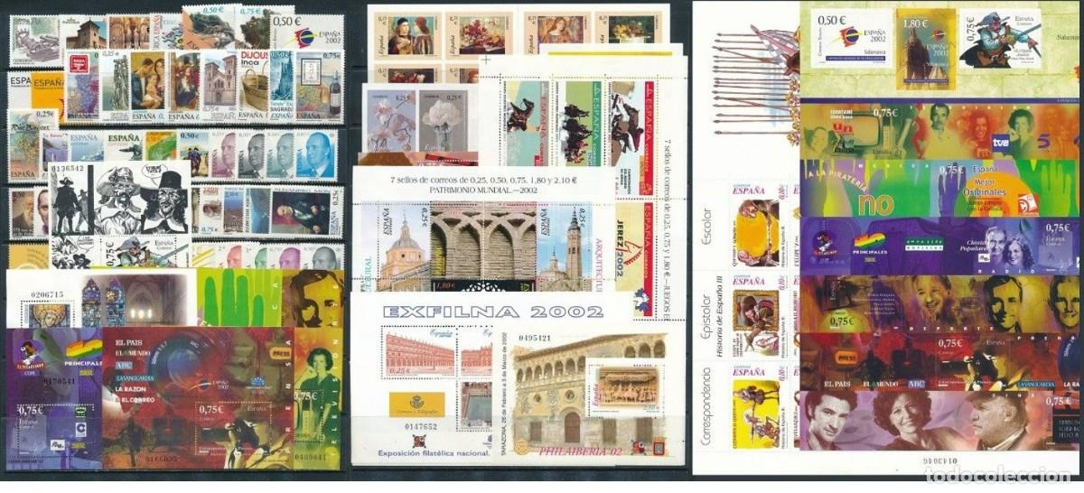 Francobolli: A&Ntilde;O 2002 COMPLETO SELLOS NUEVOS