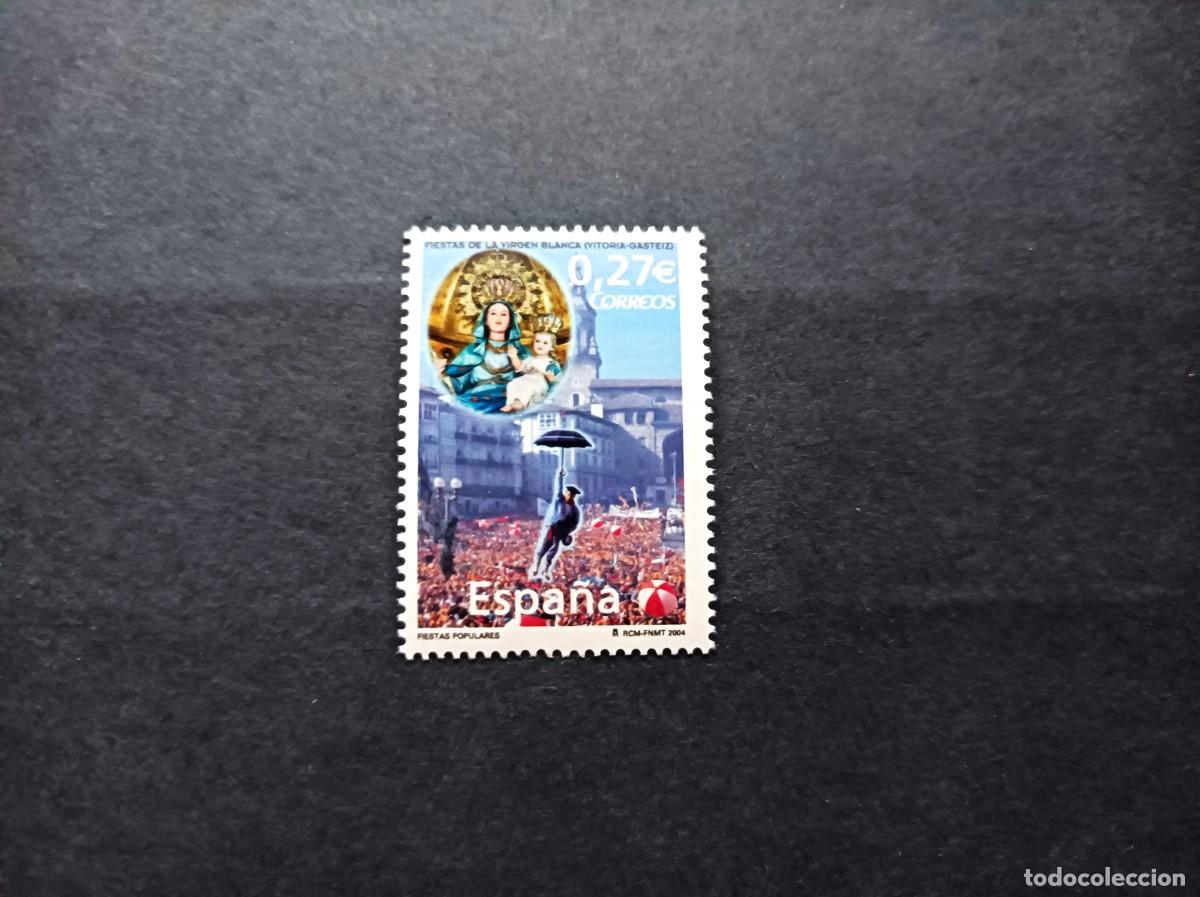 Sellos: Sello nuevo. Fiestas Populares. Fiestas Virgen Blanca (Vitoria). 30 de Julio de 2004. Edifil 4111.