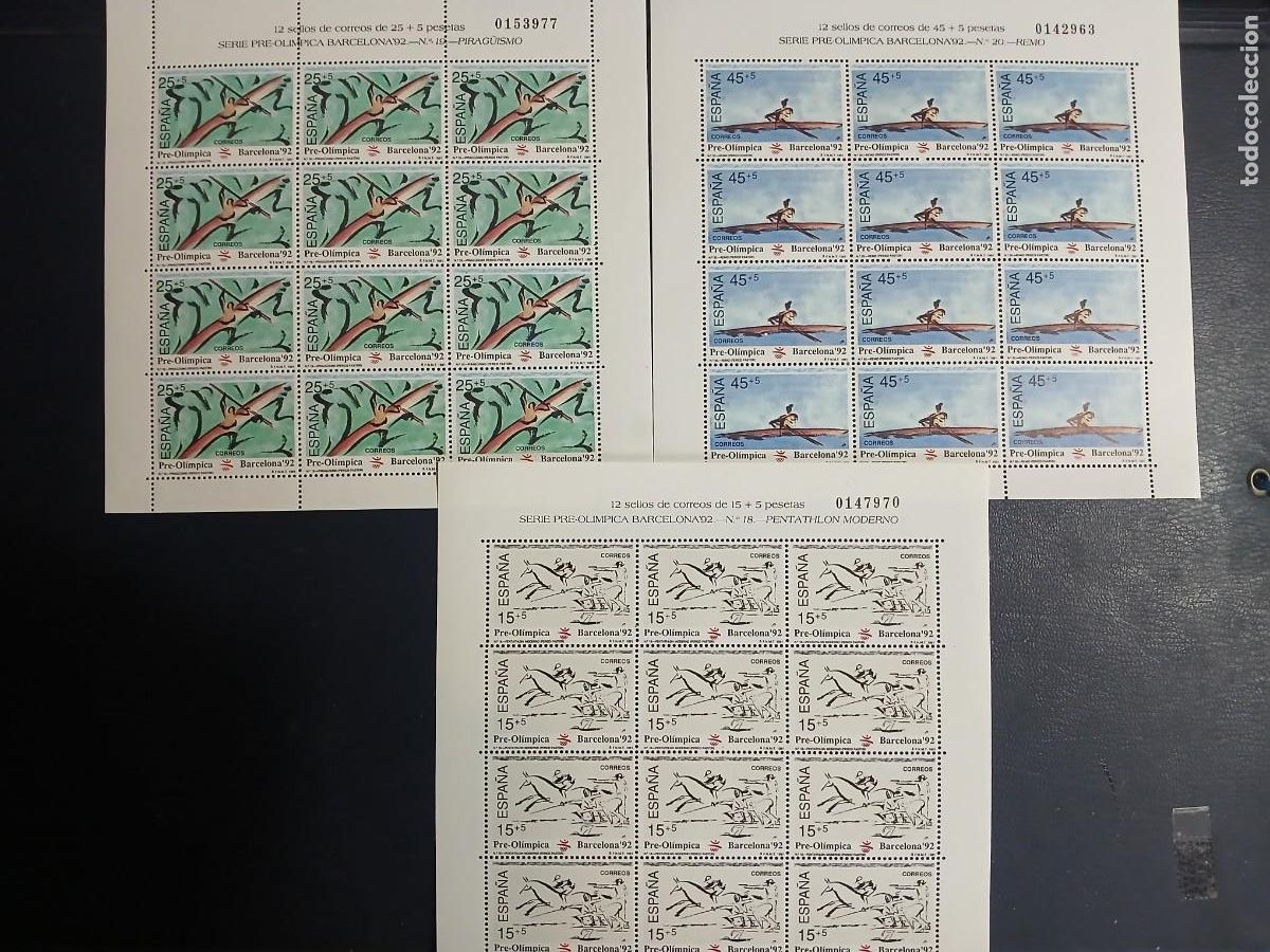 Sellos: A&Ntilde;O 1991 SERIE PRE OLIMPICA EN PLIEGOS VALOR CATALOGO 18.60 EUROS
