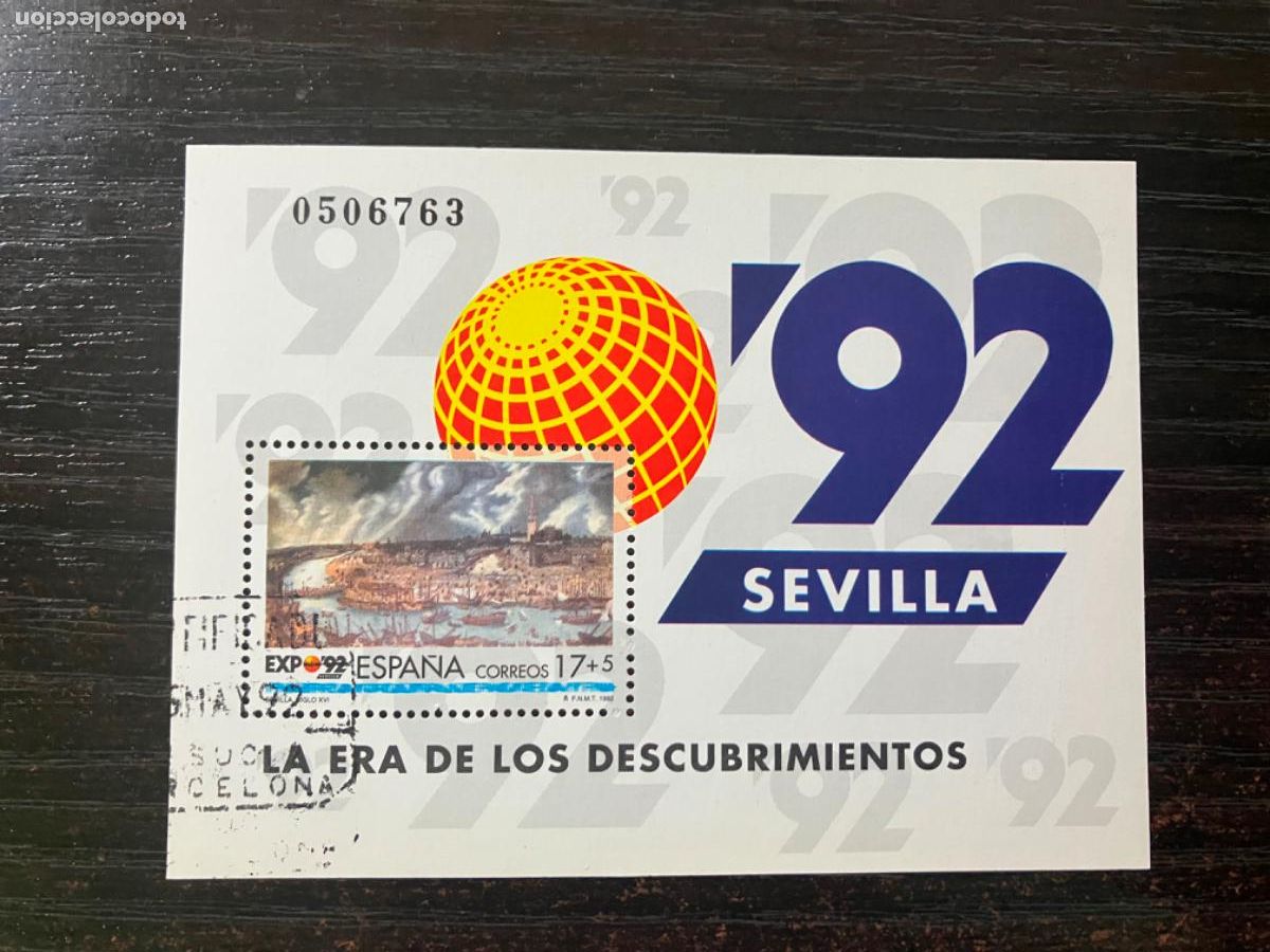 Sellos: Expo 92 Sevilla - HB Hojita bloque 1992 - Usada - Edifil 3191