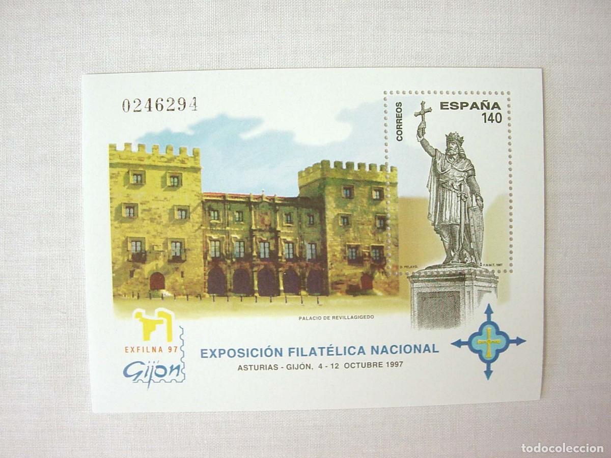 Sellos: Hoja 1 Sello Nuevo Palacio de Revillagigedo Espa&ntilde;a Exposici&oacute;n Filat&eacute;lica Nacional Gij&oacute;n Asturias1997