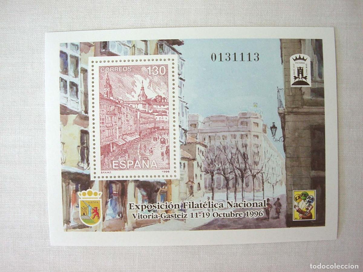 Sellos: Hoja 1 Sello Nuevo Exposici&oacute;n Filat&eacute;lica Nacional Espa&ntilde;a Exposici&oacute;n Filat&eacute;lica Nacional Vitoria 1996