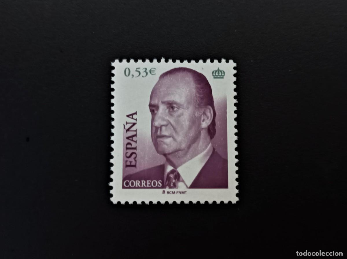Sellos: Sello nuevo. Serie B&aacute;sica Rey Juan Carlos . Sello de 0.53 Euros. 14 Enero de 2005. Edifil 4145.