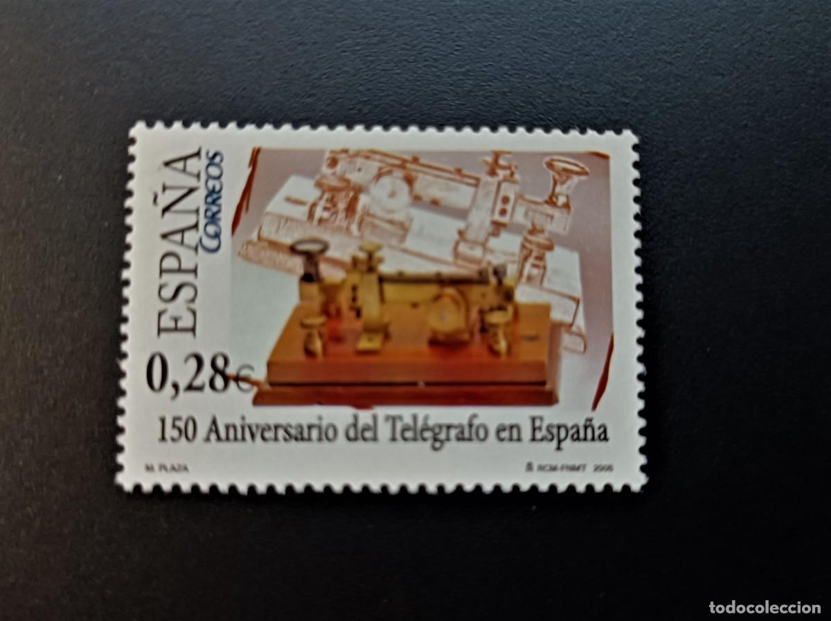 Sellos: S. Nuevo. 150 Aniv&ordm; del Tel&eacute;grafo en Espa&ntilde;a. Manipulador Morse. 26 Abril 2005. Edifil 4162.