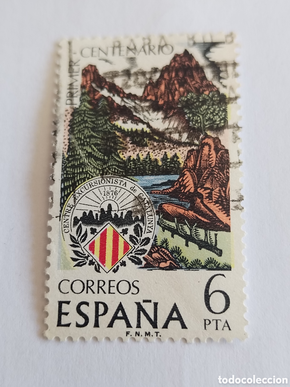 Sellos: Sello Espa&ntilde;a primer centenario centre excursionista de Catalunya 6 Ptas 1976 Edifil 2307