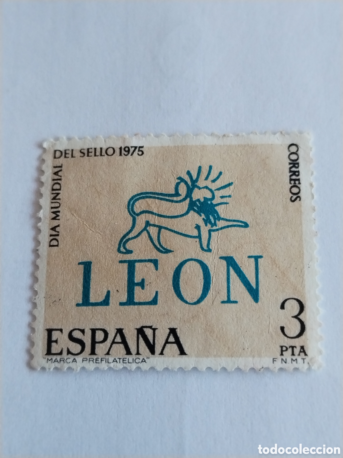 Sellos: Dia mundial del sello 1975 Espa&ntilde;a Leon Edifil 2261