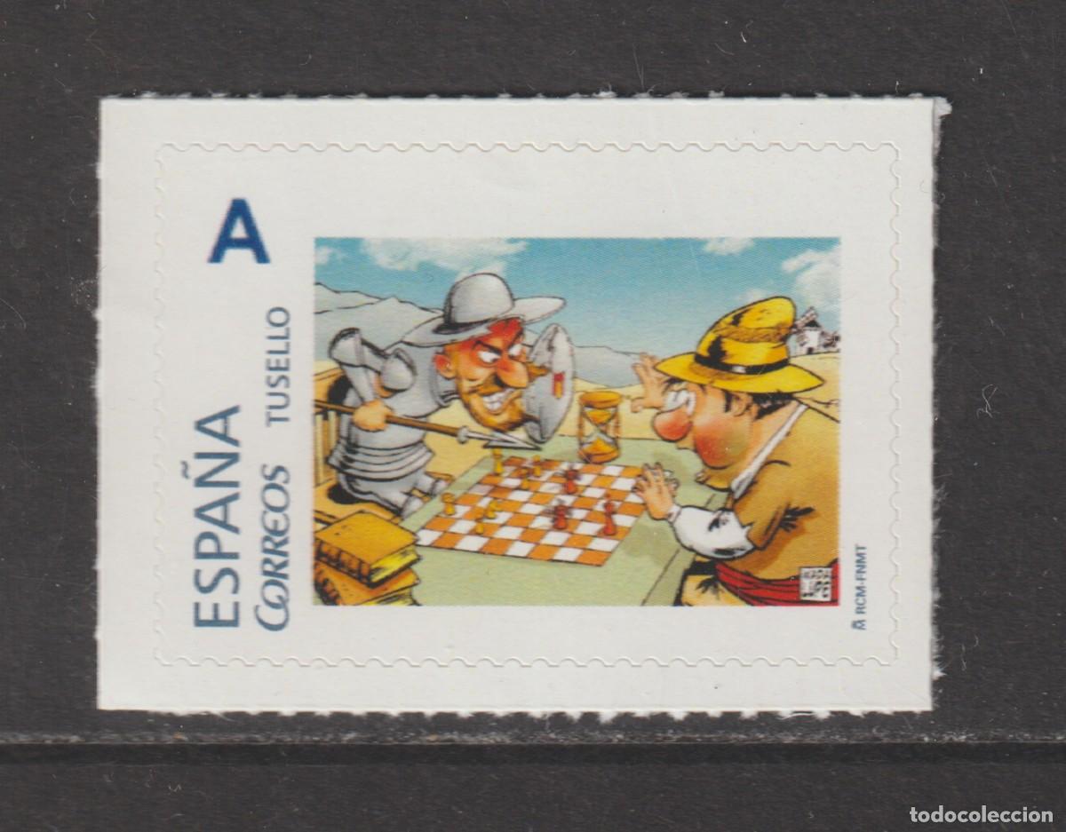 Sellos: Spain 2015 - Don Quijote jugando ajedrez mnh - Personalizado Tu sello