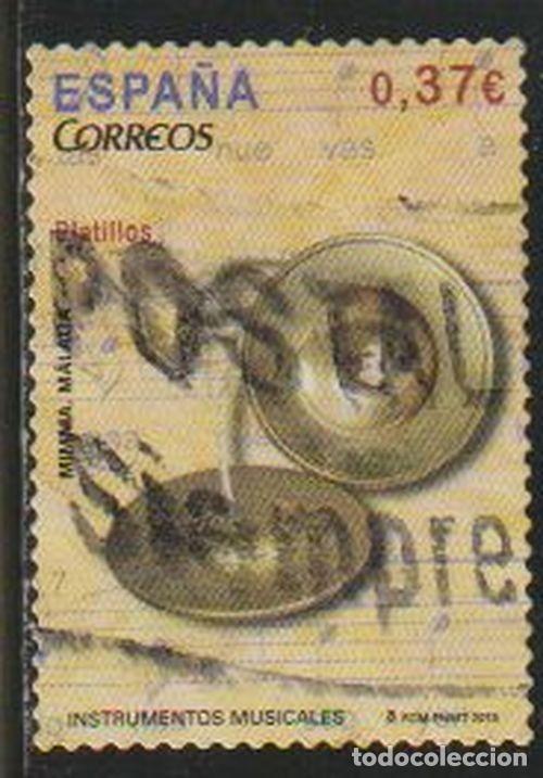 Sellos: Espa&ntilde;a 2013 Edifil 4784 Sello &ordm; Instrumentos Musicales Platillos Michel 4765 Yvert 4470 Spain Stamps