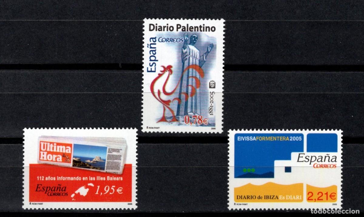 Sellos: Sellos nuevos. Diarios Centenarios. Serie completa. 16 de Mayo de 2005. Edifil 4165/67.