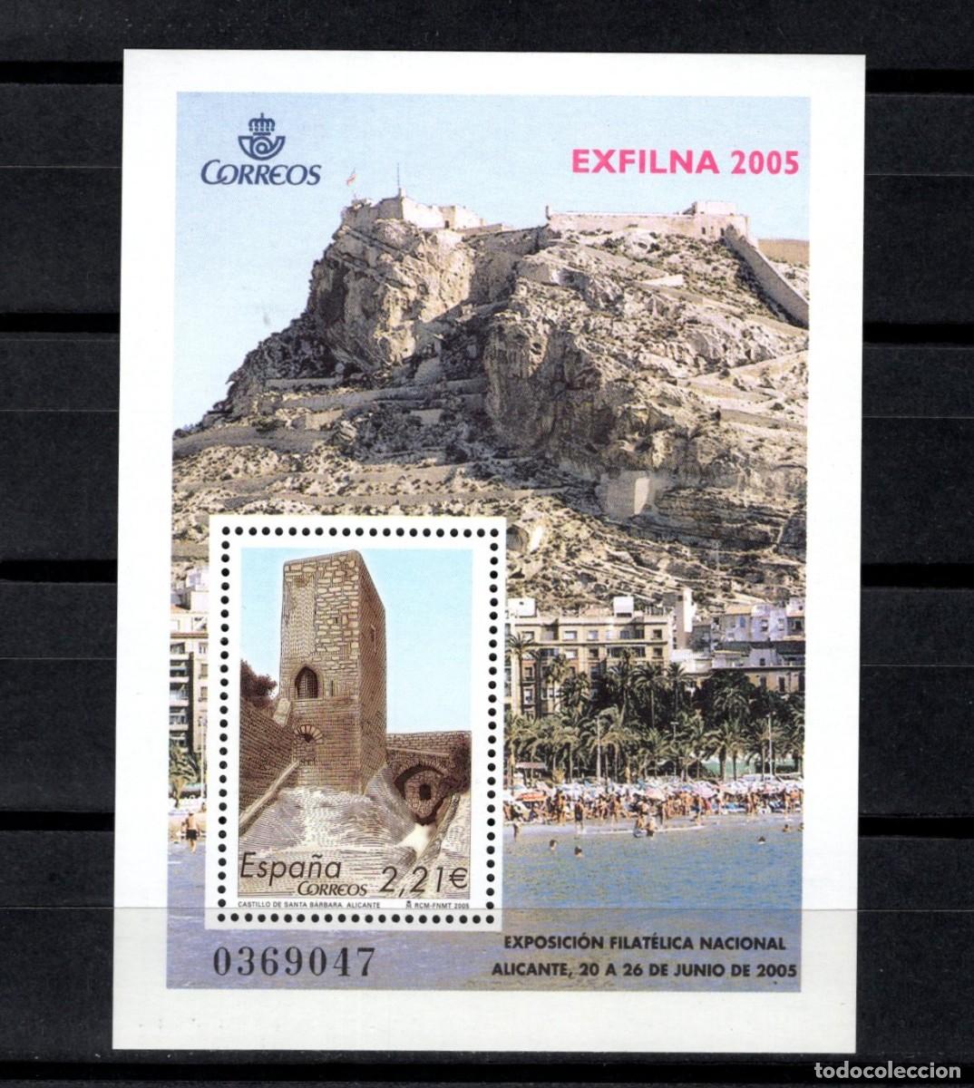 Sellos: Sello nuevo. Exposici&oacute;n Filat&eacute;lica EXFILNA 2005. Castillo de S. Barbara (Alicante). Edifil SH4169.