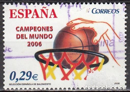 Sellos: ESPA&Ntilde;A 2006 - Edifil SH 4267 &ordm; USADO -Mundial Baloncesto. Espa&ntilde;a campeona. Jap&oacute;n