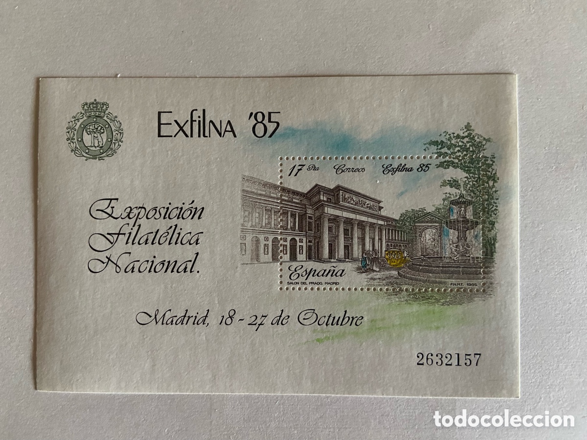 Sellos: HOJA BLOQUE NUEVA EXFILNA 1985 EDIFIL 2814