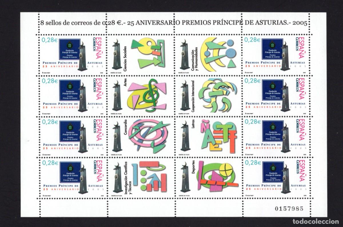 Sellos: Sellos nuevos. 25 Aniversario Premios Pr&iacute;ncipe de Asturias. 20 de Octubre 2005. Edifil MP. 86.