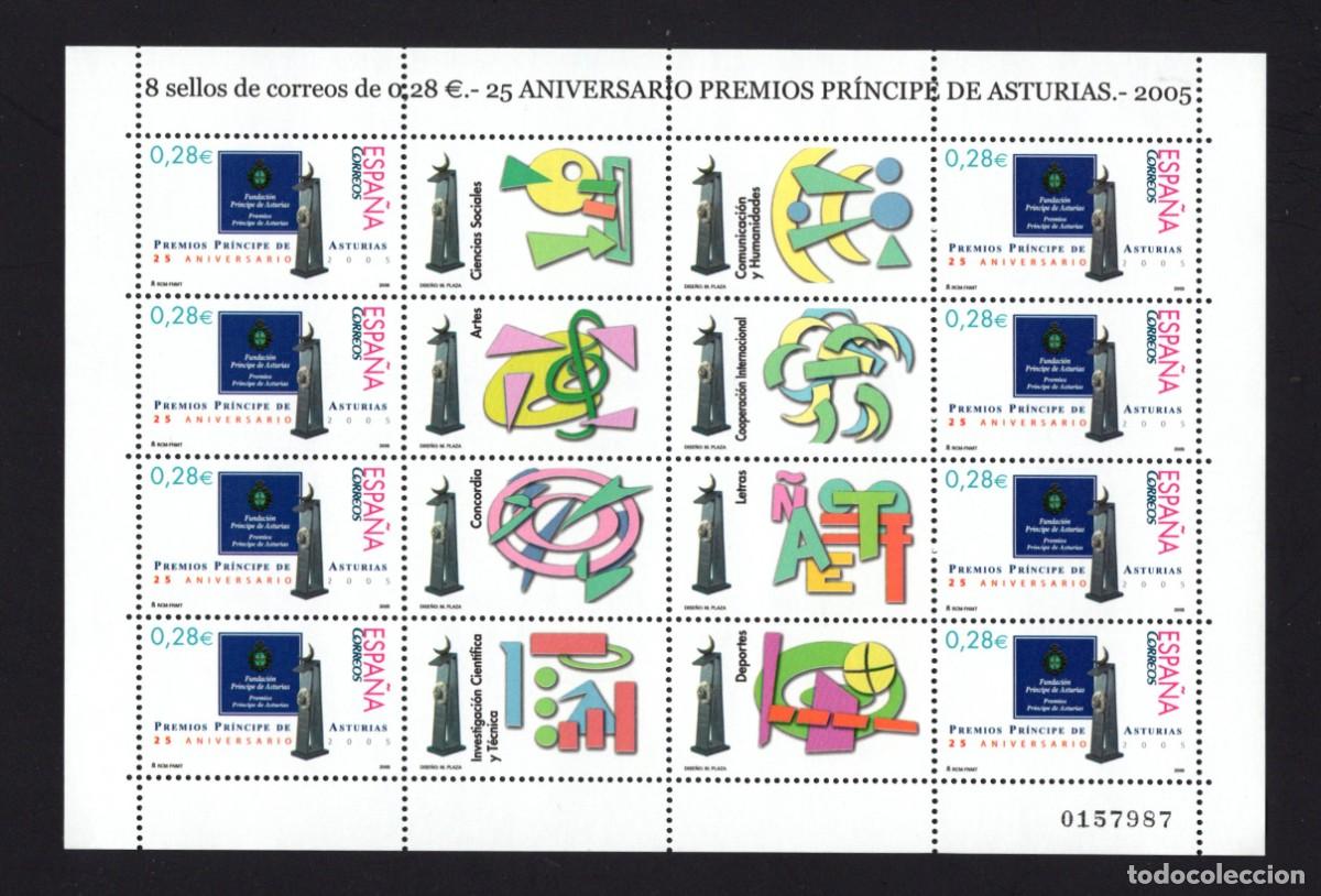 Sellos: Sellos nuevos. 25 Aniversario Premios Pr&iacute;ncipe de Asturias. 20 de Octubre 2005. Edifil MP. 86.