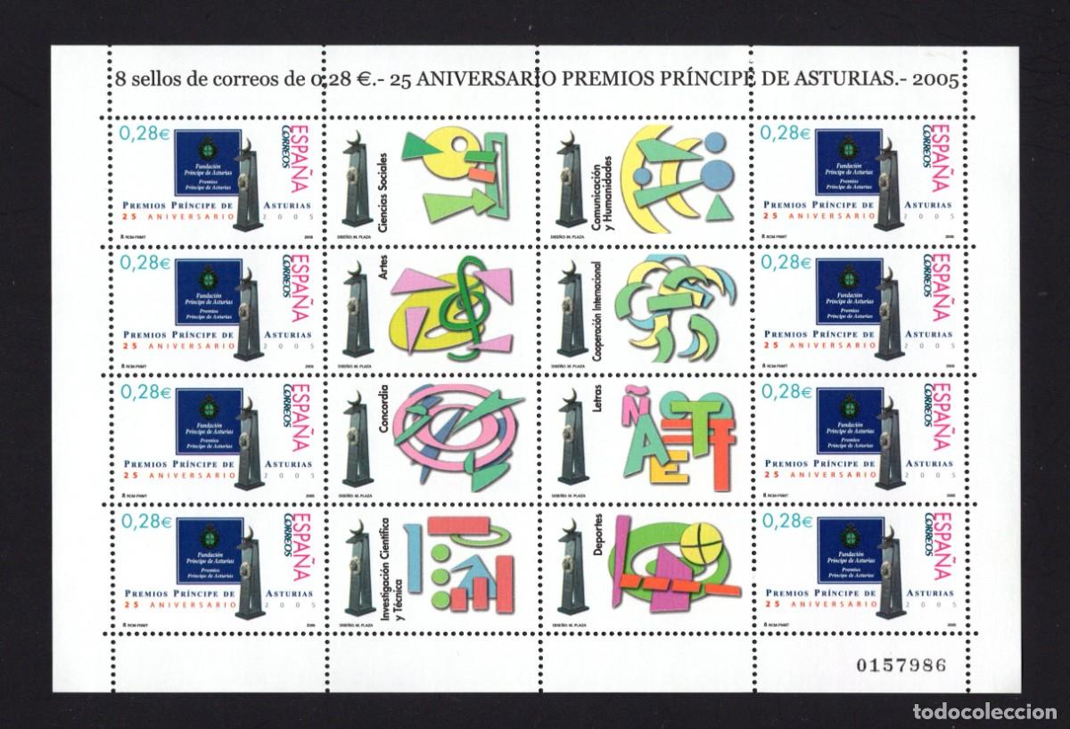 Sellos: Sellos nuevos. 25 Aniversario Premios Pr&iacute;ncipe de Asturias. 20 de Octubre 2005. Edifil MP. 86.