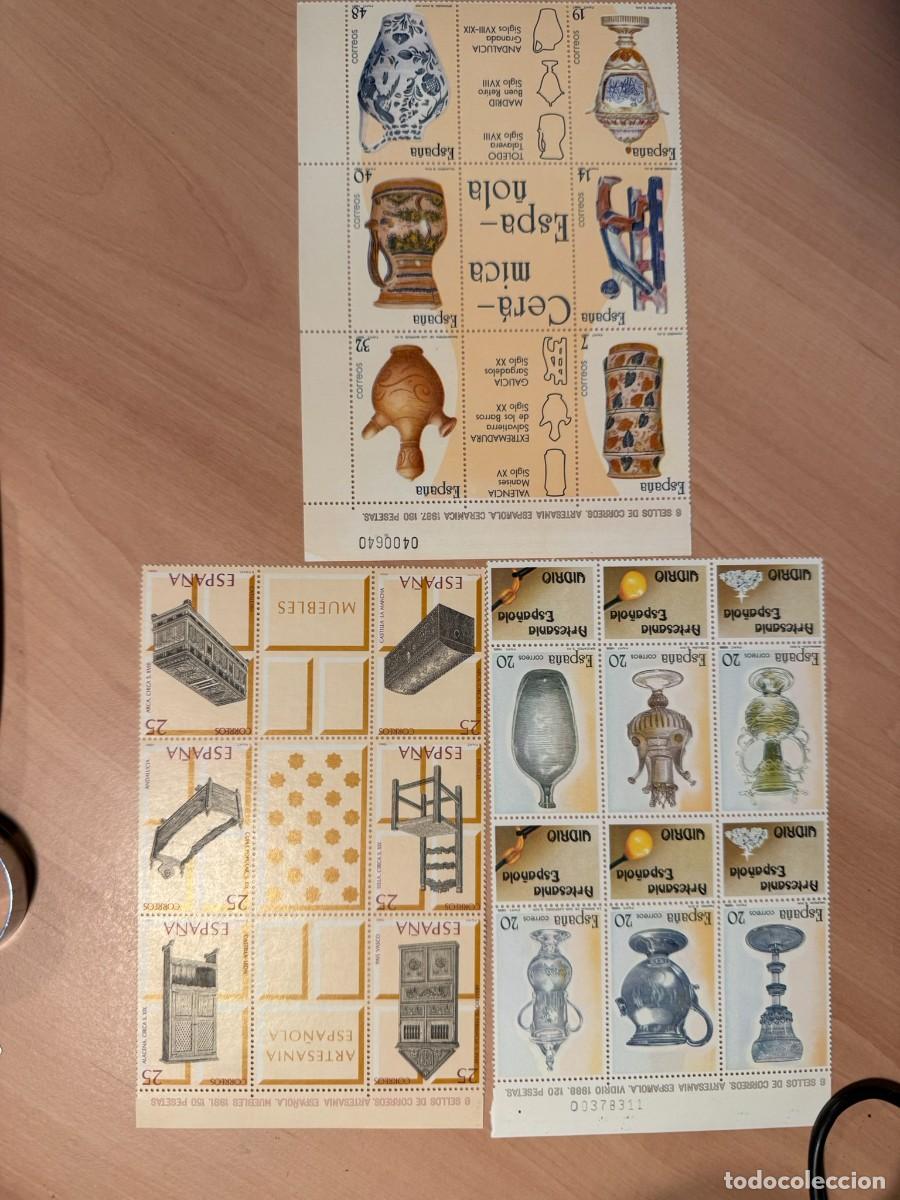 Sellos: Sellos. artesan&iacute;a espa&ntilde;ola: Edifil 2891/2896, 2941/2942m 3127/3132